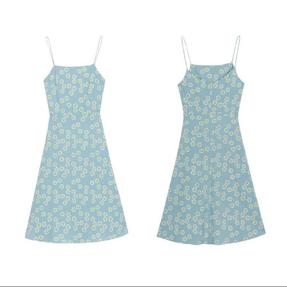 🆕NWOT Silk Floral Daisy Slip Dress - Picture 2 of 7